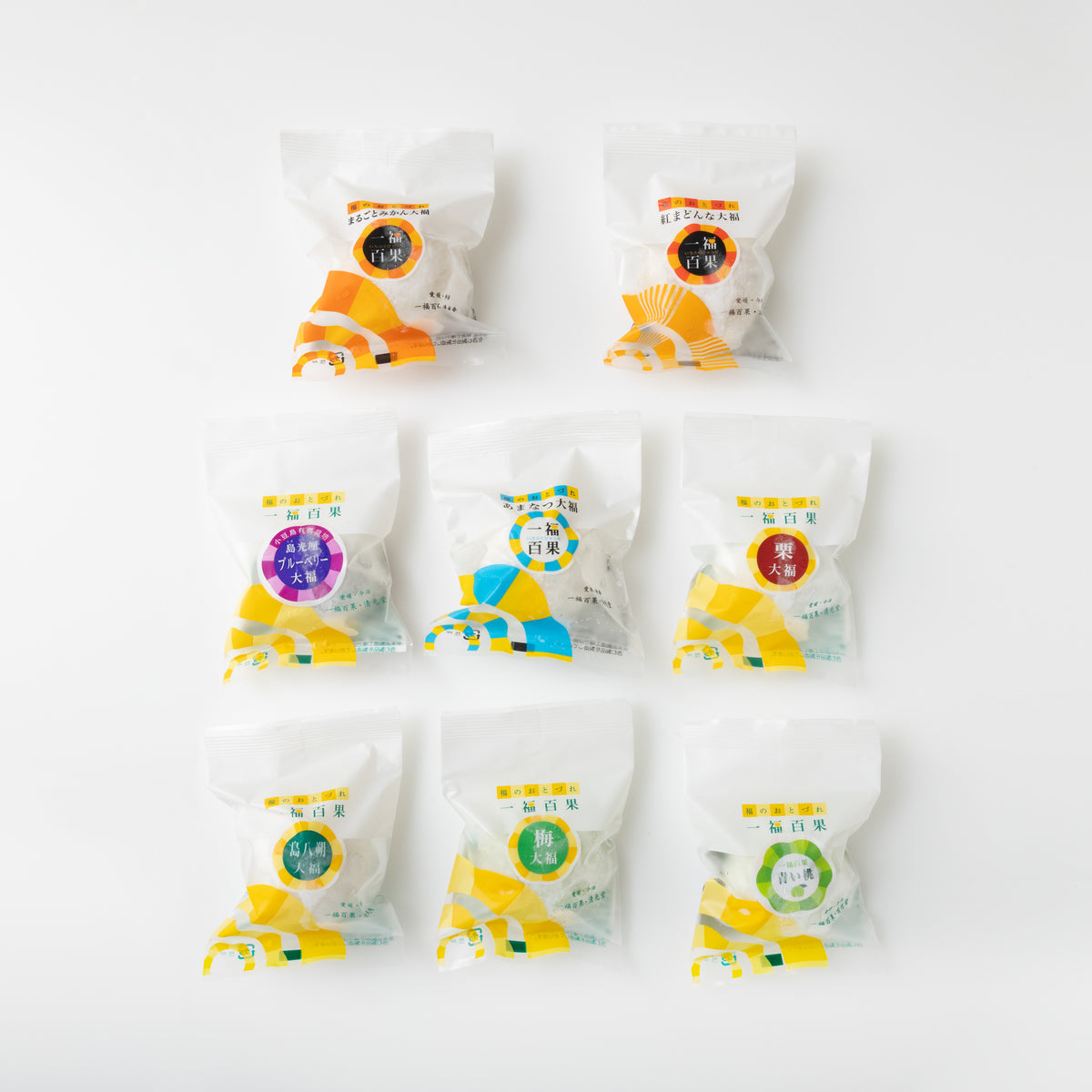 一福百果フルーツ大福お試しセット8種(サービス箱入り) – 一福百果・清光堂